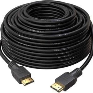 Câble HDMI 30 mètres – 4K UHD, Full HD 1080p, 3D, ARC, Ethernet – Haute Performance Longue Distance