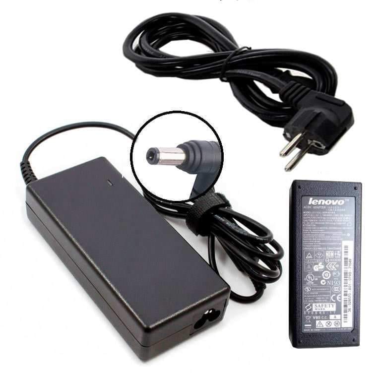 Chargeur pour ordinateur portable Lenovo (embout noir rond)