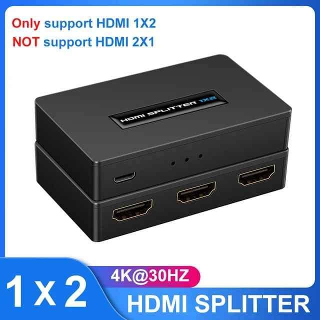 Splitter HDMI 1x2 – Répartiteur HDMI 2 Ports – 1 Entrée vers 2 Sorties