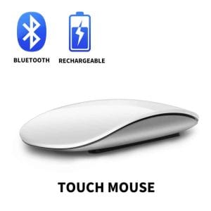 Touch Mouse – Souris Sans Fil Bluetooth Rechargeable, Silencieuse & Ultra Mince