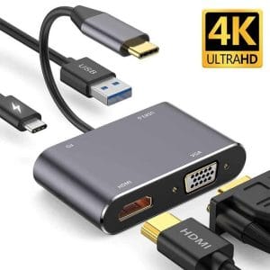 Adaptateur type C vers multi port ( HDMI, VGA, USB, type c )