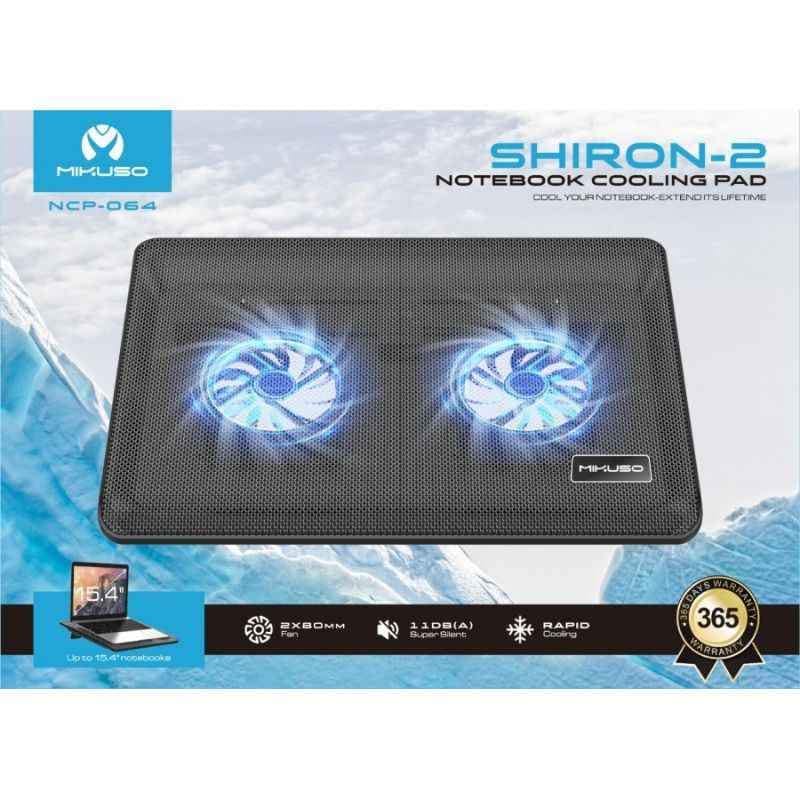 Refroidisseur pour Ordinateur Portable 2 Ventilateurs 80 mm avec LED Bleue – USB, Ultra Silencieux, Support Ergonomique