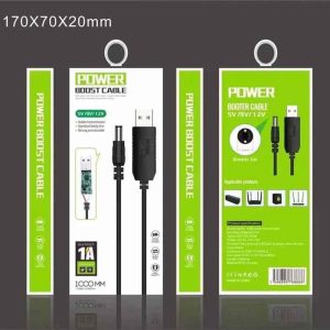 Câble Convertisseur d’Alimentation 5V vers 9V/12V – USB vers DC Jack