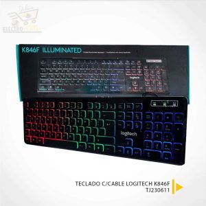 Clavier Gaming filaire Logitech K846F lumineux USB Rvb Éclairé AZERTY