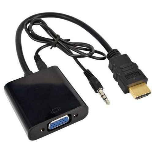 Adaptateur HDMI vers VGA avec Sortie Audio Jack 3,5 mm – Convertisseur Vidéo Haute Définition