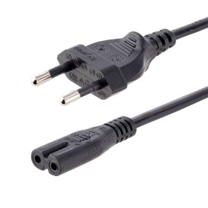 Cordon d’Alimentation Secteur 2 Broches C7 – 1,5 m – 250V / 2,5A – Type Euro 8