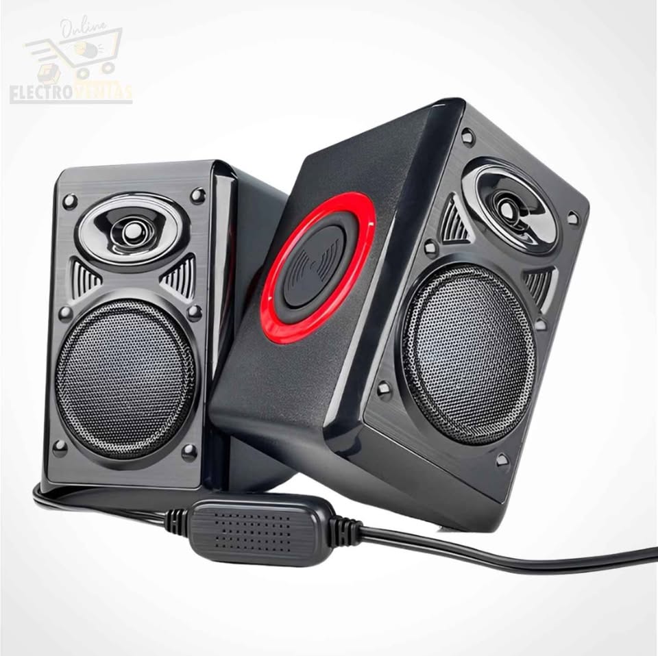 Haut-Parleurs Multimédia pour PC HT-163 – Son Stéréo Compact