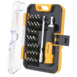Kit Tournevis à Cliquet 28 Pièces avec Rallonge – Station d’Outils Multifonction