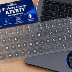 Stickers autocollants transparents AZERTY pour clavier